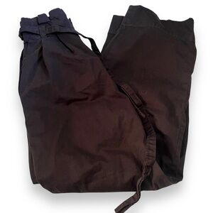 Everlane Black Paperbag Pants Womens XS Organic Cotton Relaxed